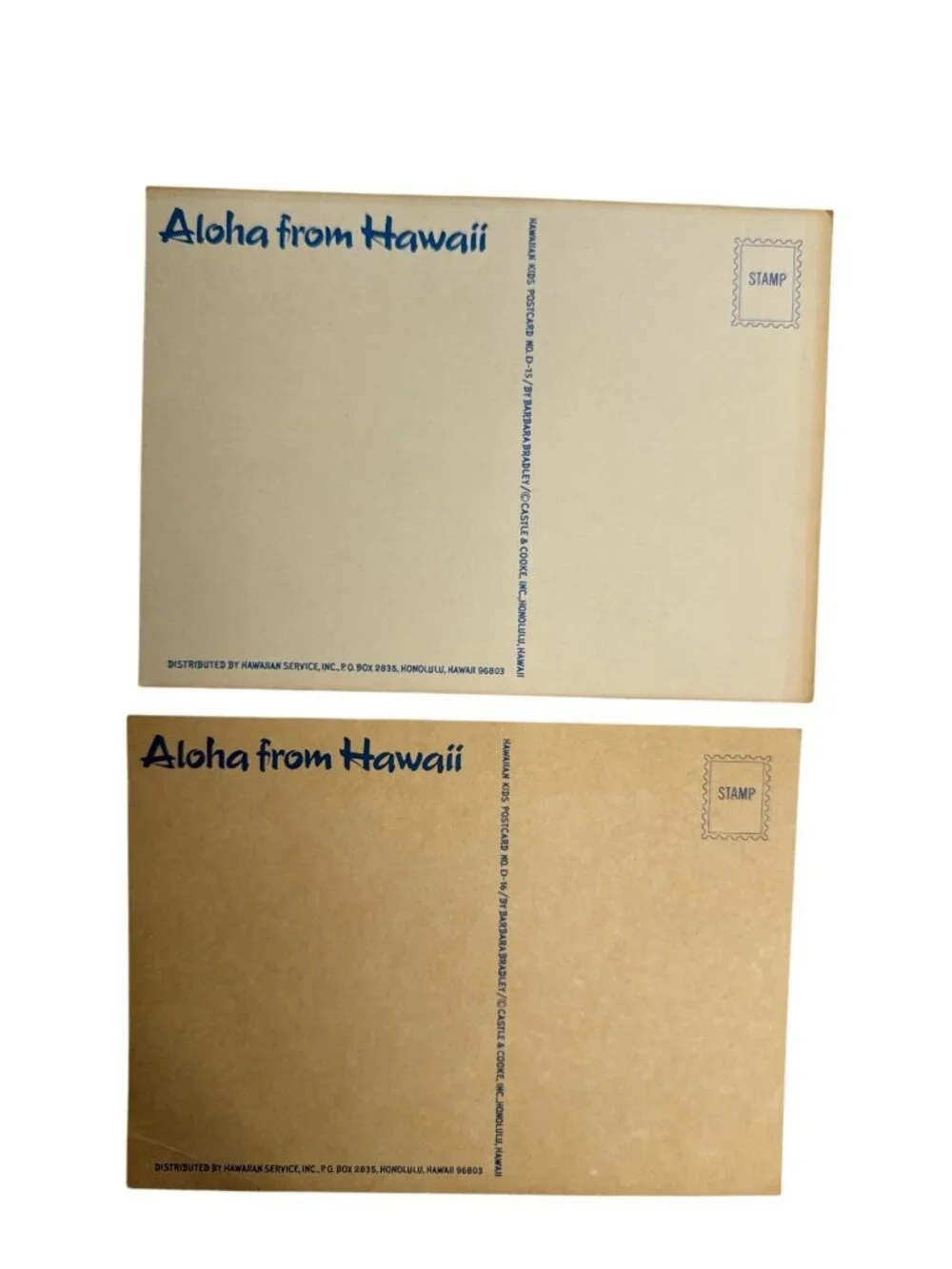 Vintage Dole Pineapple Kids postcards 1980s Lot Of 2 Hawaii Castle & Cooke Inc